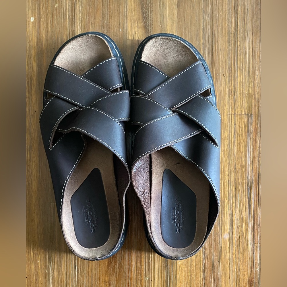 Sonoma y2k brown slip chunky platform sandals